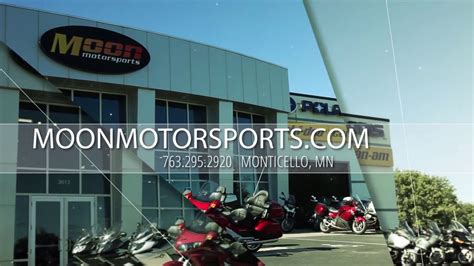 Moon motorsport - Moon Motorsports is a motorsports dealership located in Monticello, MN. We carry motorcycles, ATVs and snowmobile from many manufacturers such as Ducati, BMW, Triumph, KTM, Can-Am®, Honda®, Ski-Doo, Polaris®, and Yamaha. We also provide parts, service, and financing near the areas of Becker, Buffalo, Albertville, and Big Lake.